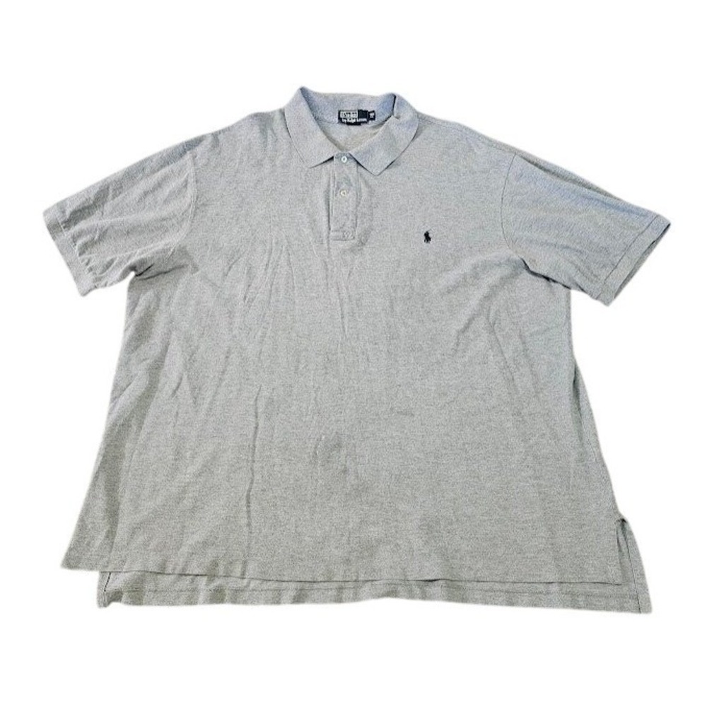 Polo Ralph Lauren Polo Shirt Men 3XB Big Heather Gray Short Sleeve Pique Cotton